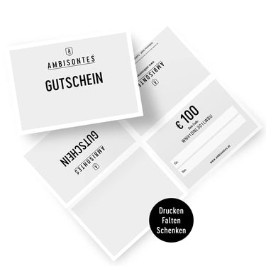 Ambisontes Geschenkgutschein - FĂŒr jeden Anlass, sofort online oder vor Ort einlösbar.