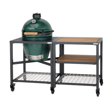 Big Green Egg Untergestell mit Erweiterung und Holzeinlagen und Grill