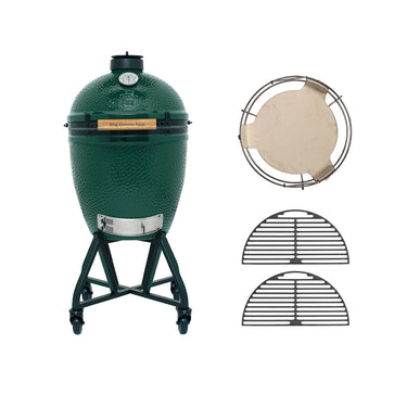 Starter-Paket für das Big Green Egg Large mit Basis-Zubehör für direktes und indirektes Grillen.