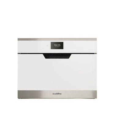 Coldline LIFE W45 in Weiß mit Edelstahlblende – modern und leistungsstark.