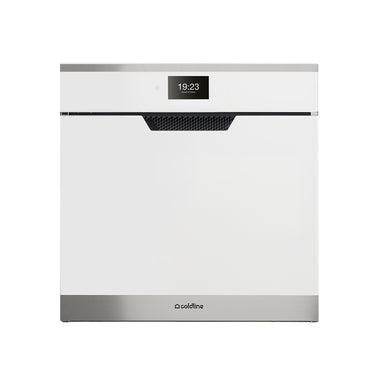 Coldline LIFE W60 in Weiß mit Edelstahlblende – modern und effizient.