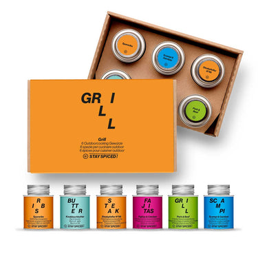 Grill-Gewürzbox mit 6 Sorten von Stay Spiced