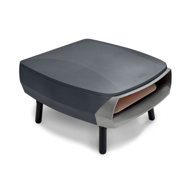 Der Pizzaofen Etna Rotante Graphit bietet einen zusätzlichen Booster-Brenner.