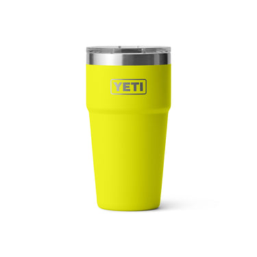 Stapelbarer Becher von Yeti mit 20oz Füllmenge in der limitierten Farbe Firefly Yellow
