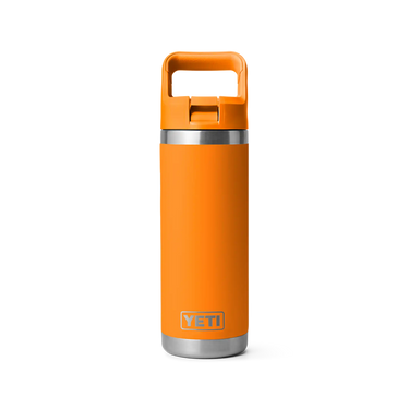 YETI Rambler 18 Oz in King Crab mit farblich abgestimmtem Strohhalmdeckel