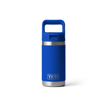 YETI Rambler Jr Kinderflasche in Royal Blue mit Trinkhalmdeckel