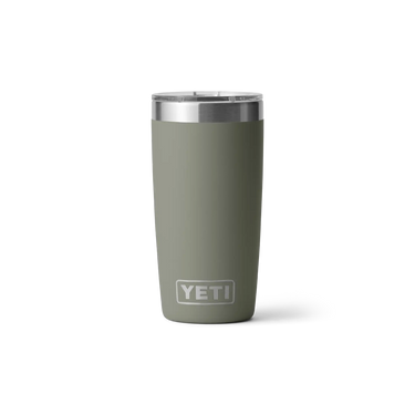 Der YETI Rambler 10 Oz Tumbler in Pampa Green für heiße und kalte Getränke
