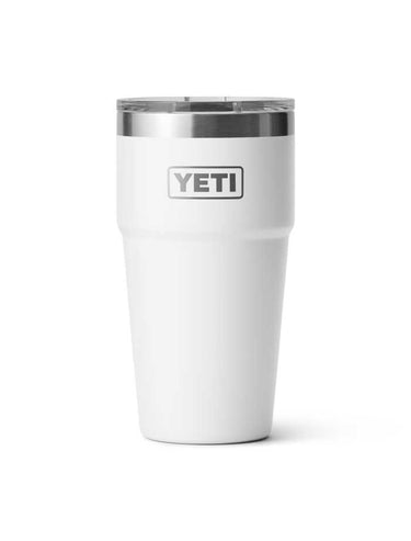 Stapelbarer YETI Becher in White, 591 ml, spülmaschinenfest.