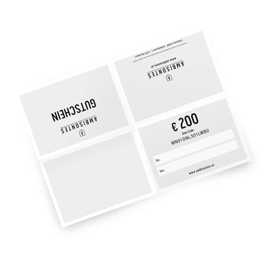 Ambisontes Geschenkgutschein - Für jeden Anlass, sofort online oder vor Ort einlösbar.