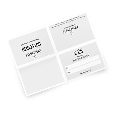 Ambisontes Geschenkgutschein - Für jeden Anlass, sofort online oder vor Ort einlösbar.