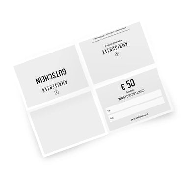 Ambisontes Geschenkgutschein - Für jeden Anlass, sofort online oder vor Ort einlösbar.