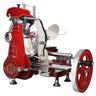 Elegante Berkel Schneidemaschine B2 aus Edelstahl, perfekt für präzises Schneiden von Wurst, Fleisch und Käse – hochwertige Verarbeitung und klassisches Design.