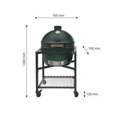 Big Green Egg XL Untergestell mit Maßangaben.