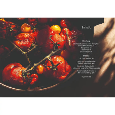 Inhaltsverzeichnis mit Rezept- und Themenkapiteln im Kochbuch Fire & Dine