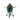 Big Green Egg Outdoor-Grill mit Seitentischen aus Akazienholz.