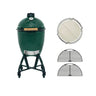 Big Green Egg L Starter-Paket mit IntEGGrated Nest+Handler, Dual Zone Deflector Kit und zwei halbrunden Gusseisenrosten.