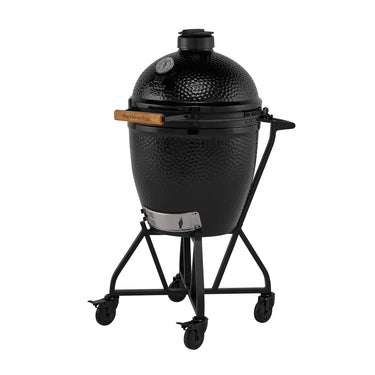 Big Green Egg The Onyx für direktes und indirektes Grillen sowie Räuchern.