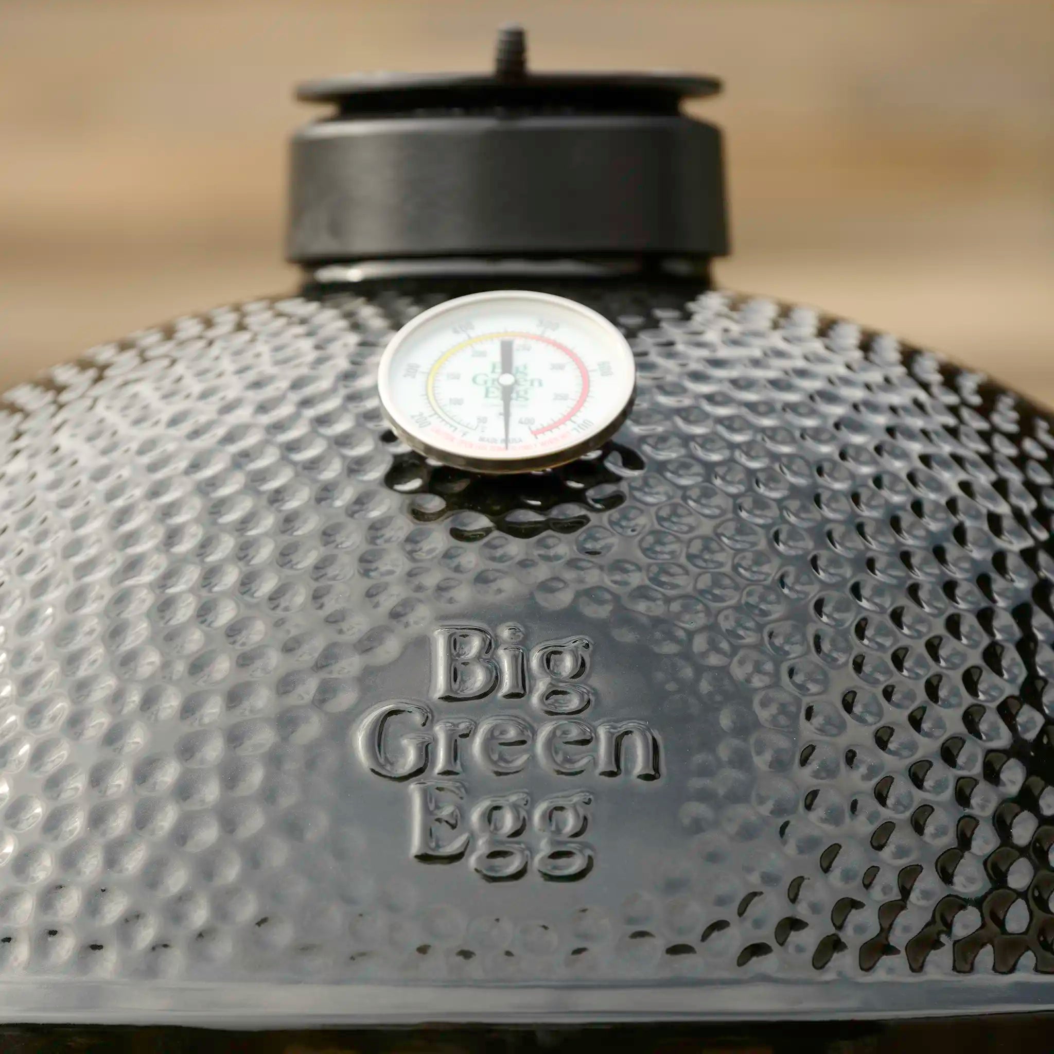Big Green Egg The Onyx als hochwertiger Kamado-Grill für den Außenbereich.