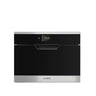 Coldline LIFE W45 in Schwarz mit Edelstahlblende – kompakt und elegant.
