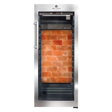 Fleischreifeschrank DX 1000 Premium S mit stilvoller Salzwand Optik.