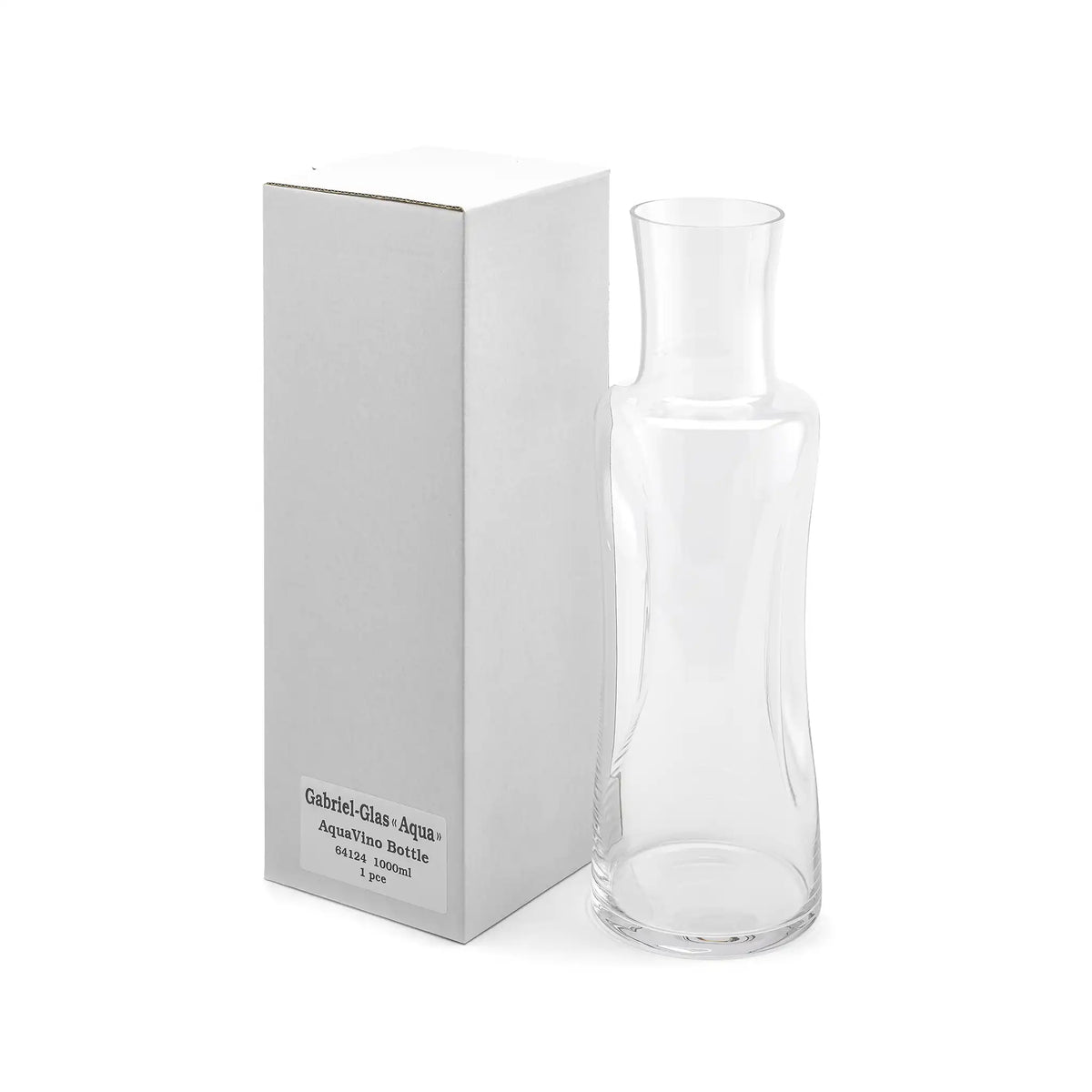 Gabriel-Glas Karaffe Gold Edition Aqua 1 l - ergonomisch geformte Glas Karaffe aus bleifreiem Kristallglas