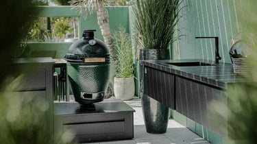 Hochwertige Materialien machen die Außenküche wetterfest und langlebig