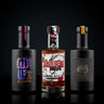 Genusspaket HOCH 3 – Edel.Stoff Zirbe, GinUp Alpin Dry Gin und Wipfel.Gold Rum, 3 Flaschen à 0,2 l.