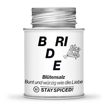 Blütensalz in der weißen Wedding Edition Bride Dose