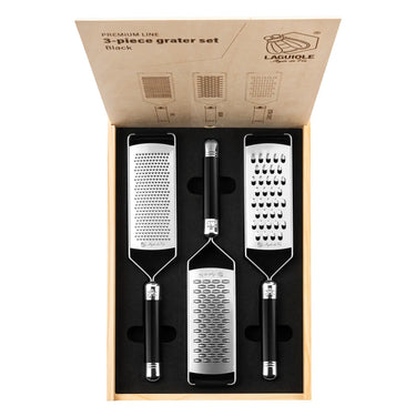 Laguiole Premium Line Reibenset 3-tlg., schwarz