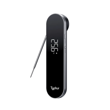 Klappbares Einstichthermometer InstaProbe Core von Typhur mit LED-Display für gut ablesbare Temperaturwerte