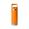 YETI Rambler 18 Oz in King Crab mit farblich abgestimmtem Strohhalmdeckel