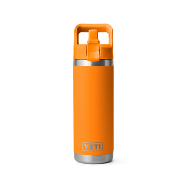 YETI Rambler 18 Oz in King Crab mit farblich abgestimmtem Strohhalmdeckel