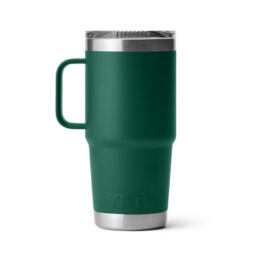 YETI Rambler Travel Mug 20 oz in Black Forest Green – isolierter Thermobecher mit Griff