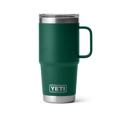 YETI Rambler Travel Mug 20 oz in Black Forest Green – isolierter Thermobecher mit Griff