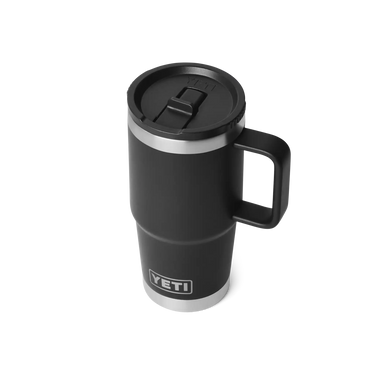 YETI Travel Straw Mug in Black aus doppelwandigem Edelstahl