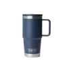 Dunkelblauer YETI Travel Straw Mug 20 Oz mit sicherem Trinkhalmdeckel
