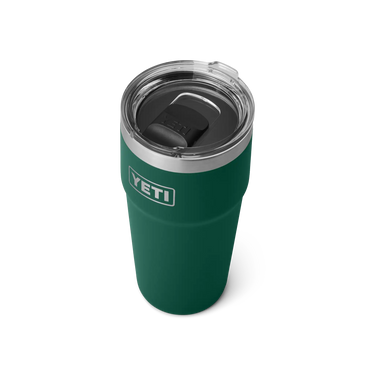 YETI Rambler Becher in Black Forest Green mit Schiebedeckel